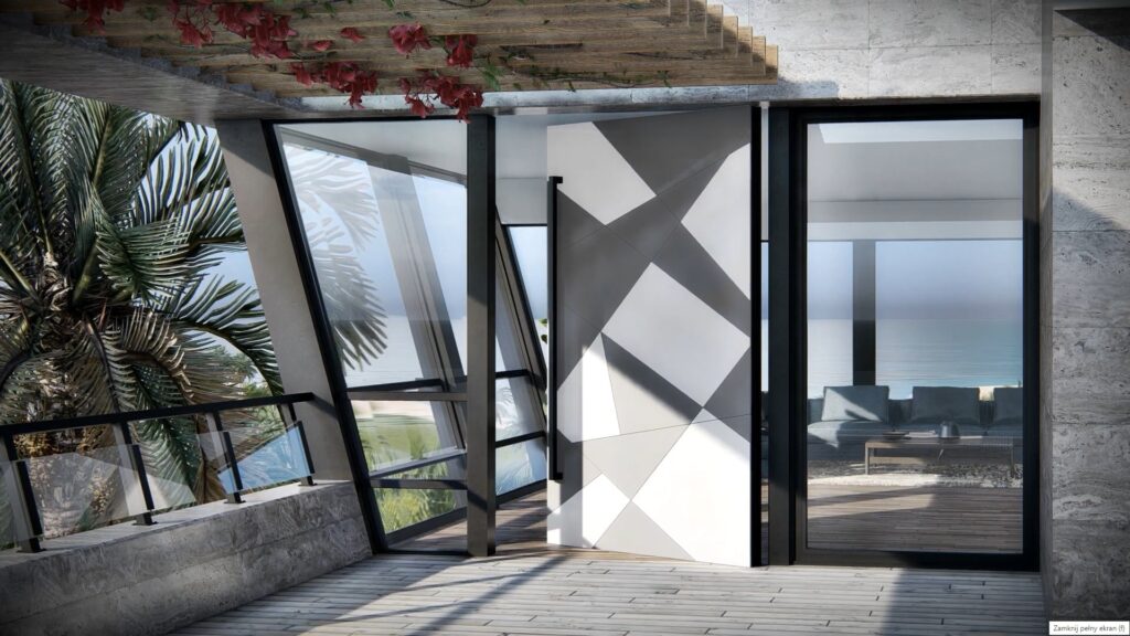 Drzwi obrotowe aluminiowe team axis