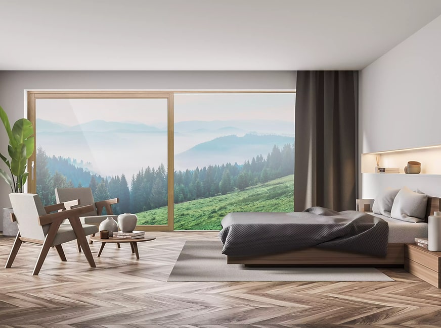 Drewniane okna przesuwne balkonowo-tarasowae WOOD HS