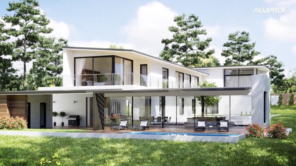 PANORAMICZNE DRZWI PRZESUWNE Z UKRYTĄ RAMĄ - ALUPROF