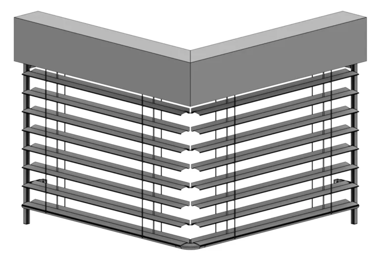 Żaluzja narożnikowa CORNER z lamelą Zetta 90
